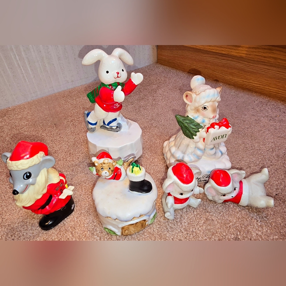 Vtg. Mervyn's Musical Bunny Music Box, Play: Jingle Bells & Other decor